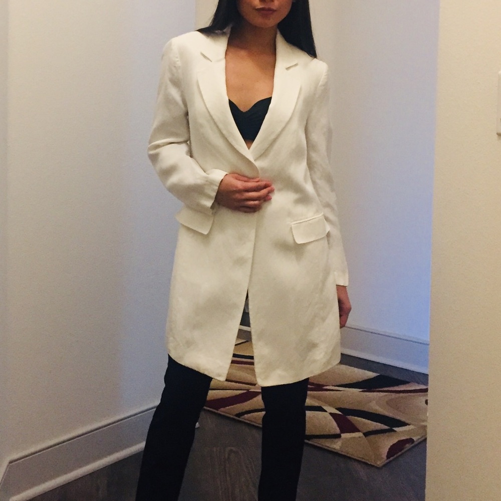 Casual White Blazer
